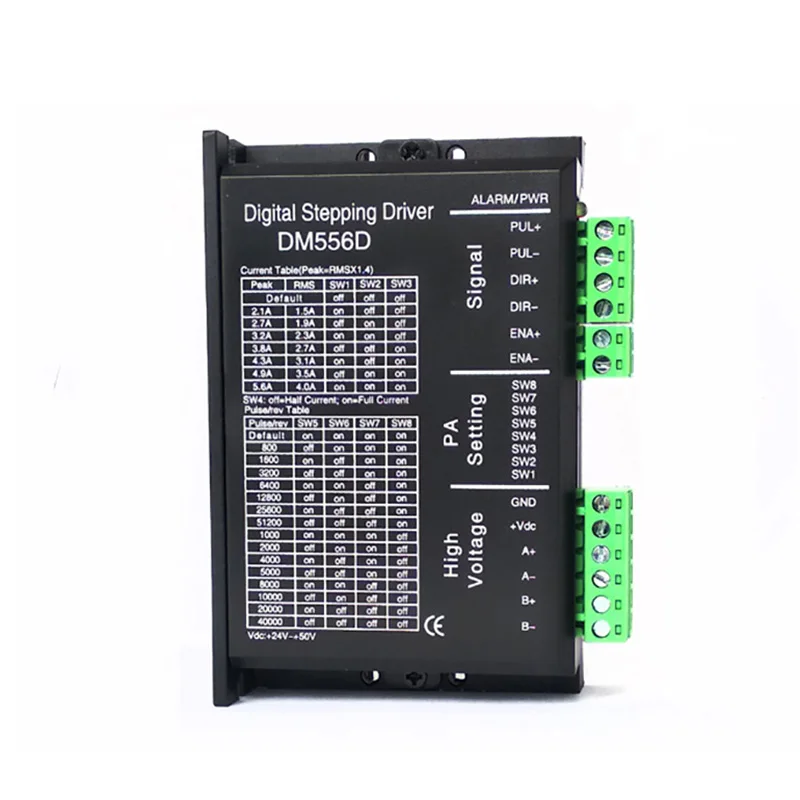 Imagem -02 - Khz Motorista de Passo de Alta Potência Bifásico para Fresagem de Roteador Cnc Nema17 23 Stepping Driver do Motor Dm556d 48v dc 1kw 20