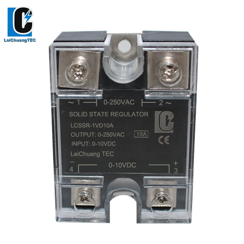 SSR 0-5V 0-10V 4-20mA Voltage Regulator Single Phase Solid State Voltage Regulator  SSR-1VD/VF/LA10A-120A