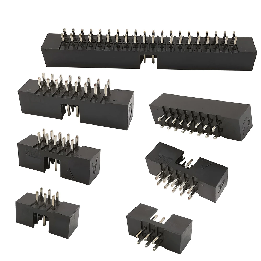 10Pcs 2.0mm 2mm DC3 Double Row 6/8/10/12/14/16/18/20/30/34/40 Pin Male IDC Socket Connector DIP Straight Box Header