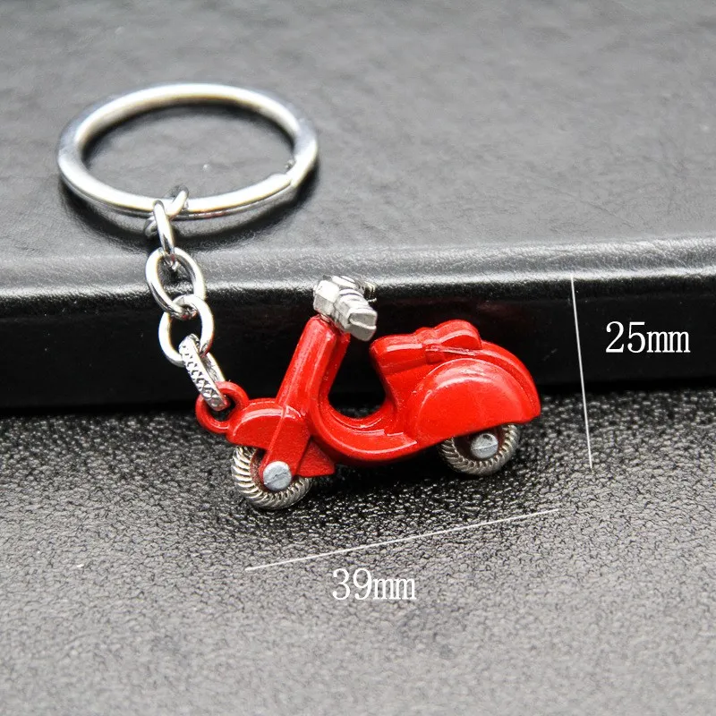 Creative Lady Motorcycle Keychain Stylish 3D Scooter Car Key Chains Classic Electric Keyring Pendant Women Gift