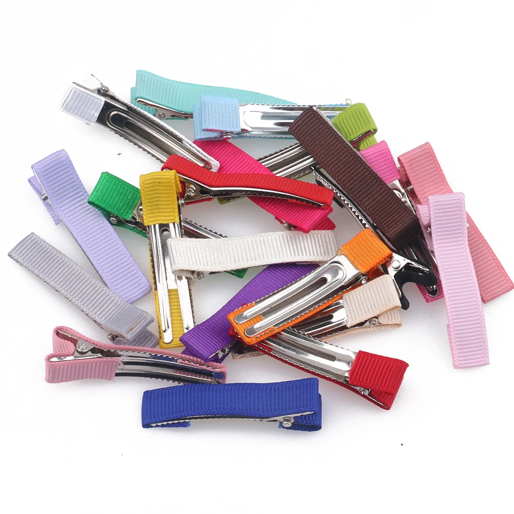 

20pcs Fabric Covered Hair Clips 5/3.5cm Hairpin Base Diy Women Girls Bow Hairpins Setting for Jewelry Making Hair Accessories