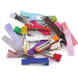 20pcs Fabric Covered Hair Clips 5/3.5cm Hairpin Base Diy Women Girls Bow Hairpins Setting for Jewelry Making Hair Accessories