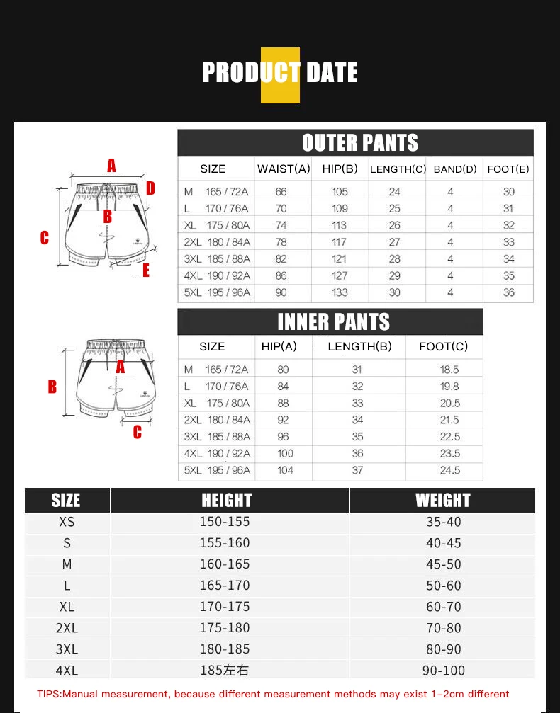 (XS-4XL) mężczyźni kobiety szybkoschnący spodenki sportowe 2 w 1 warstwa podstawowa do trenowania koszykówki ćwiczenia Jogging siłownia spodenki do