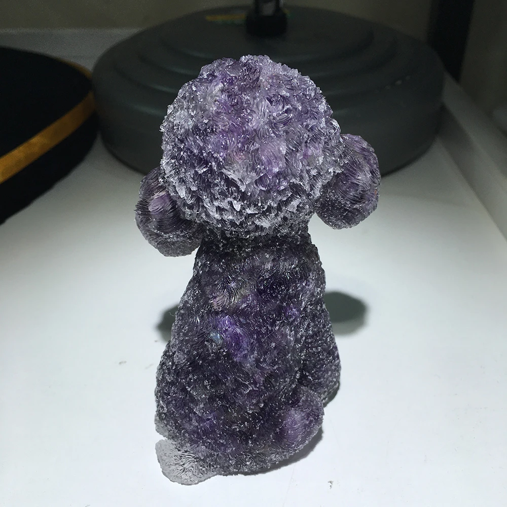 1pc Natural Quartz Crystal Crushed Stone Resin Mold Curing Teddy Home Living Room Decoration Art Decoration Gift Open Chakra