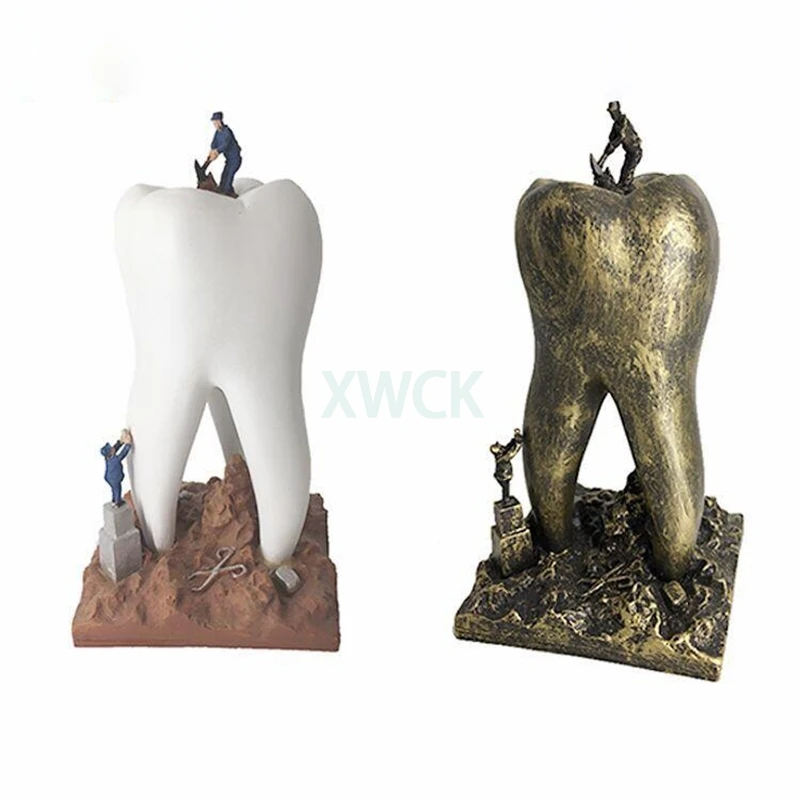 1pcs Resin Dental Crafts Dentist Gift Dental Artware Teeth Handicraft Clinic Decoration Furnishing Article Creative Sculpture