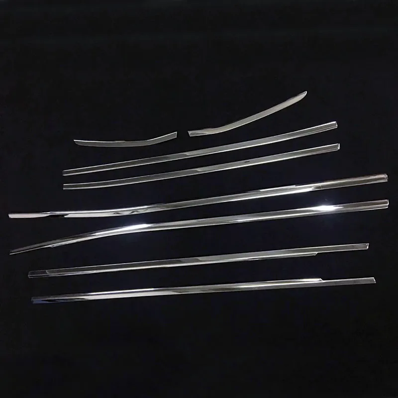 Stainless Steel Car Window Trim Strips Outer Decoration Refit 8pcs for Toyota NOAH/VOXY 2014-2017 Window Lower Sill Trim