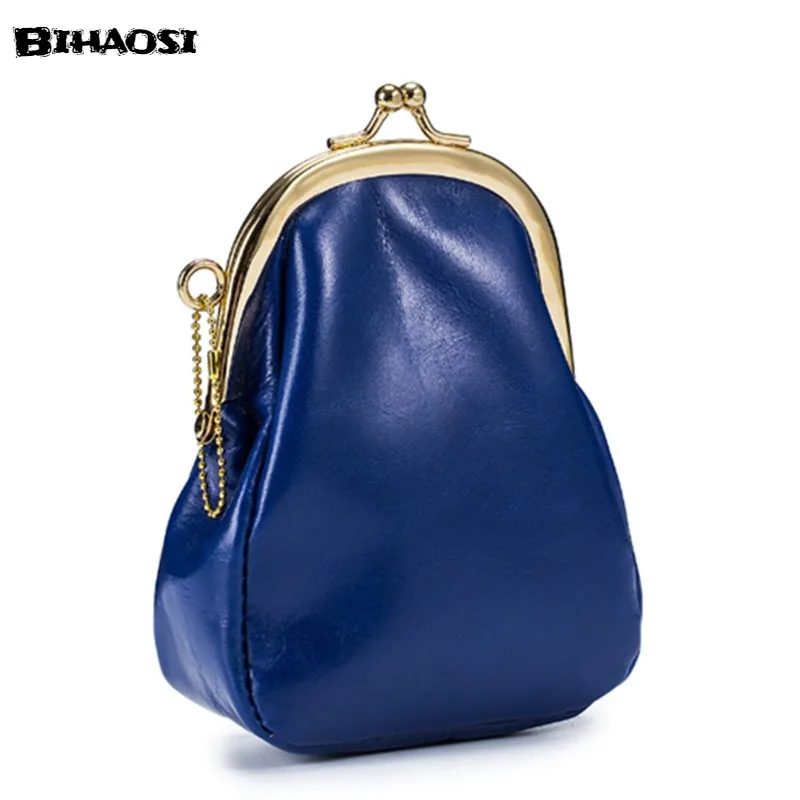 Leather Coin Change Wallet Mini Real Pickup Bag Portable Cosmetic Mouth Red Envelope Earphone Storage Bag Coin Purse Mini Bags