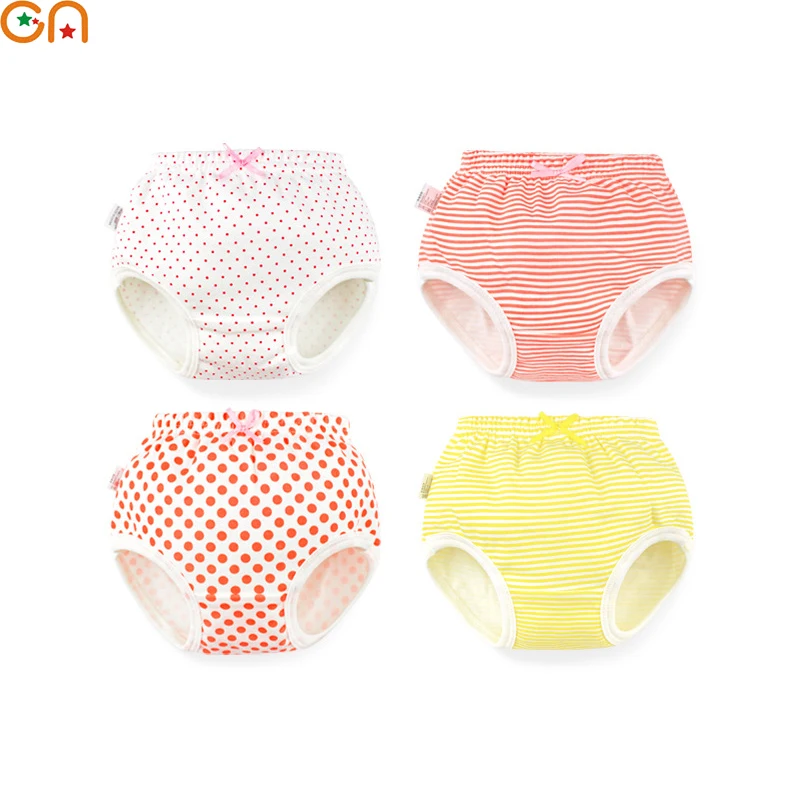 Baby 100% Cotton Underwear Panties Girls Infant Cute Cartoon Dots Striped Shorts For Children Newborns Underpants Kids Gifts CN