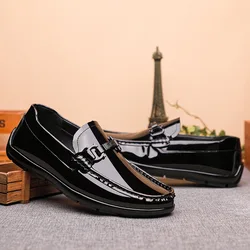 Genuine Leather Men Shoes Luxury Brand Casual Slip on Formal Loafers Men Italian Black Male Driving Shoes Luxury Shoesgh8