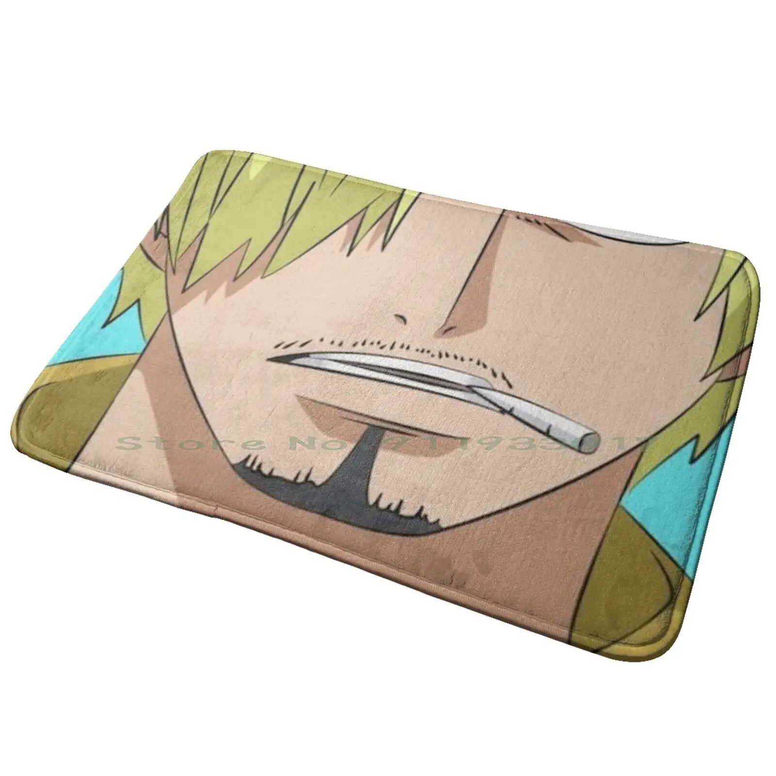 - Sanji Mask Entrance Door Mat Bath Mat Rug Manga Sanji Shonen Anti-Slip Bedroom Kitchen Foot Mat Floor Carpet