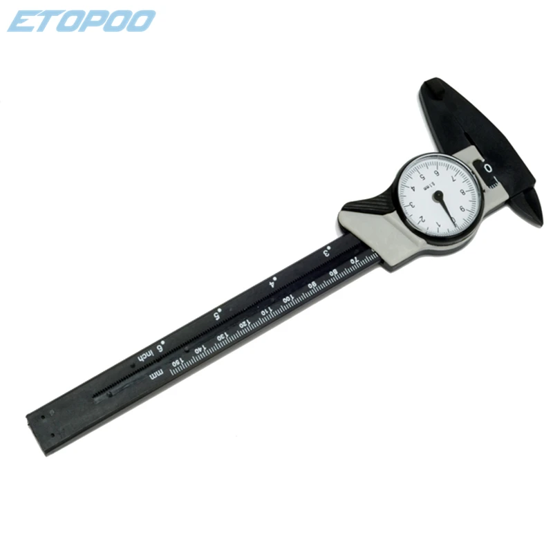 1 set Dial Caliper 6 Inch 150mm Plastic Vernier Caliper 4 Way Gauge Micrometer portable plastic tape meter measuring caliper