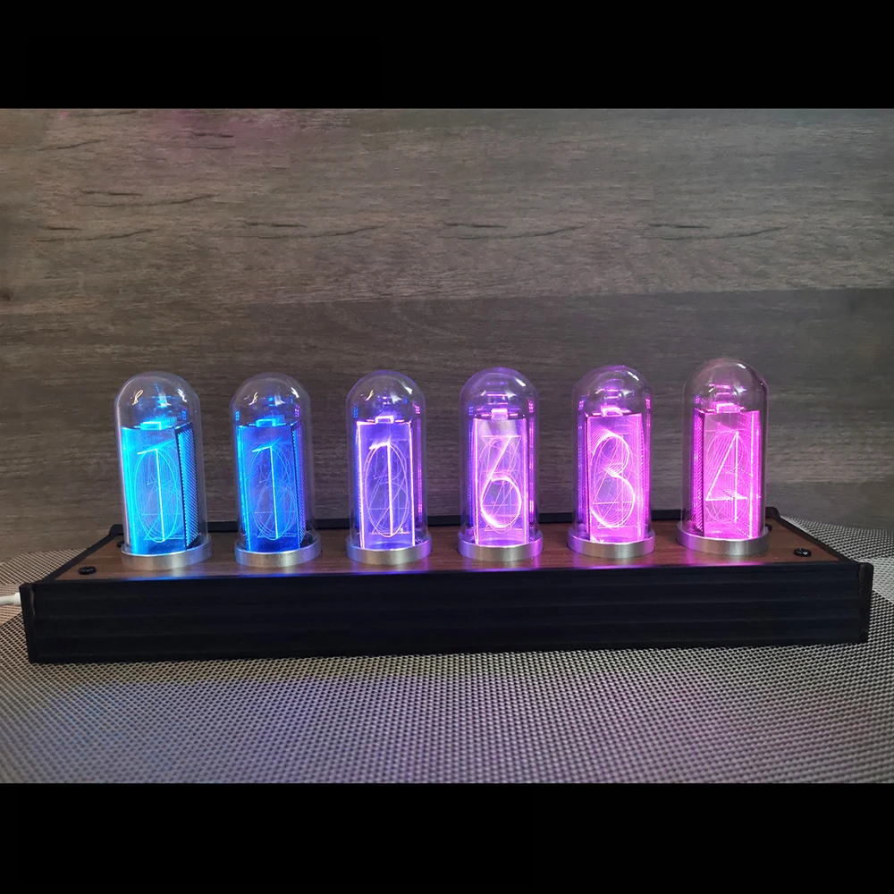 

Led pseudo luminous tube clock retro fate Shimen atmosphere light luminous clock alarm clock gaming desktop ornaments