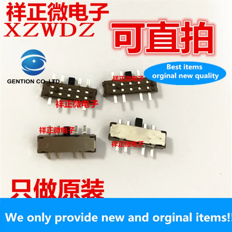 

10pcs 100% orginal new imported from Japan for ALPS SMD 8-pin 3 gear side toggle switch SSSS224001 micro slide switch