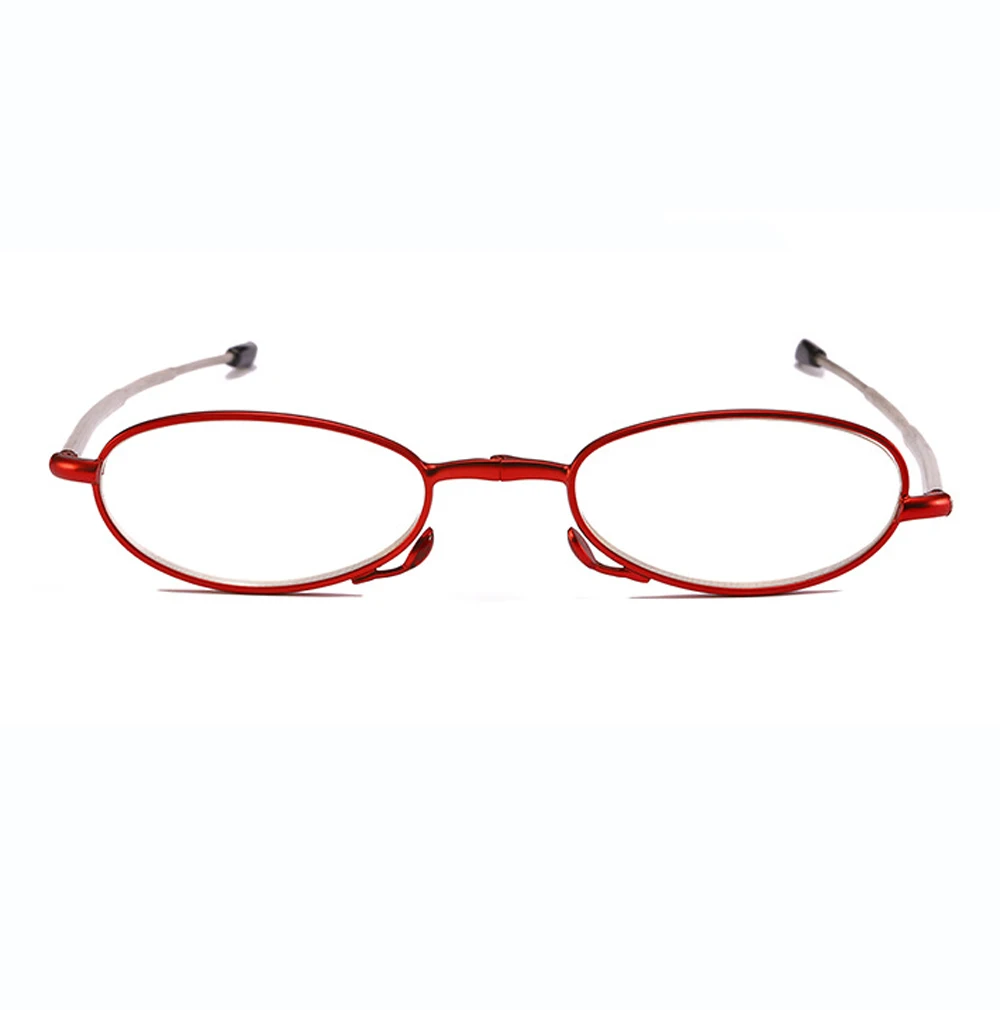 New Design Women Foldable Portable Oval Full-rim Utralight Elegant Reading Glasses +0.75 +1 +1.25 +1.5 +1.75 +2 +2.25 +2.5 To +4