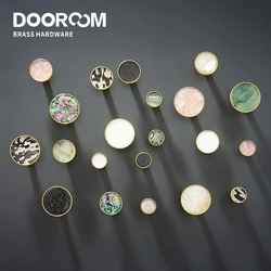 Dooroom-ganchos de latón para colgar en la pared, perchas de estilo nórdico, Pastoral, de oro blanco, para baño, interior, cocina, pasillo, ropa