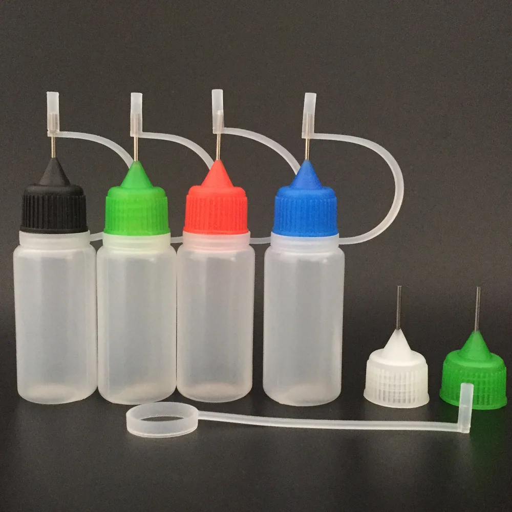 200pcs 10ml Needle Vials  LDPE E Juice Eye Liquid Container Solvent Light Oils Eye Saline  Refillable Bottles