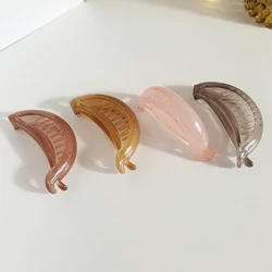 New Cute Transparent Banana Clip Hair Claws Women Girls Sweet Hair Clips Ponytail Holder Hairpins Fashion Hair Accessories