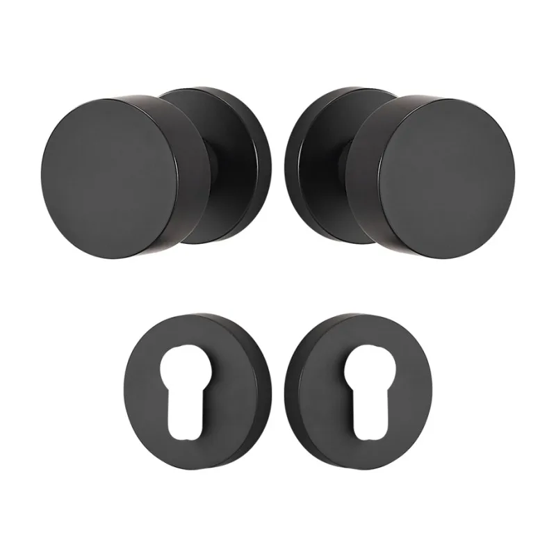 Dooroom Door Lever Set Black Nickel Brass 7