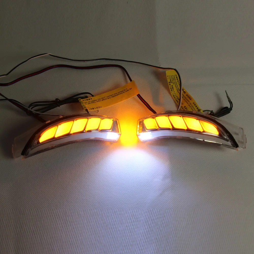 Car LED Rear-view Mirror Lights for Toyota Camry Allion Aurion Auris Corolla Prius etc, DRL +Streamer Turn Signals + Ground Lamp view 5