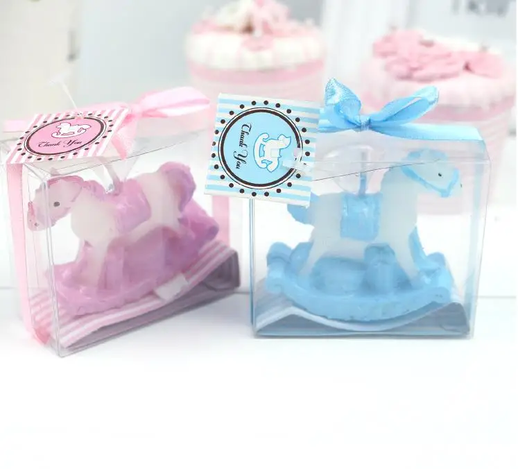 10 Stück Schaukelpferd-Kerzen als Gastgeschenke für Babypartys, Kindergeburtstage, Taufen, Jubiläen und andere Veranstaltungen – Detail 3