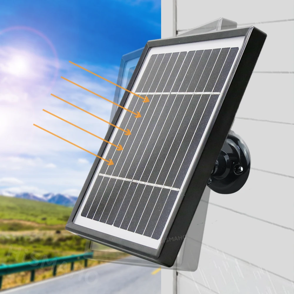 Solar Panel 3.3W 3 Meter Cable For Outdoor Security Rechargeable Battery Powered WiFi Solar IP Camera