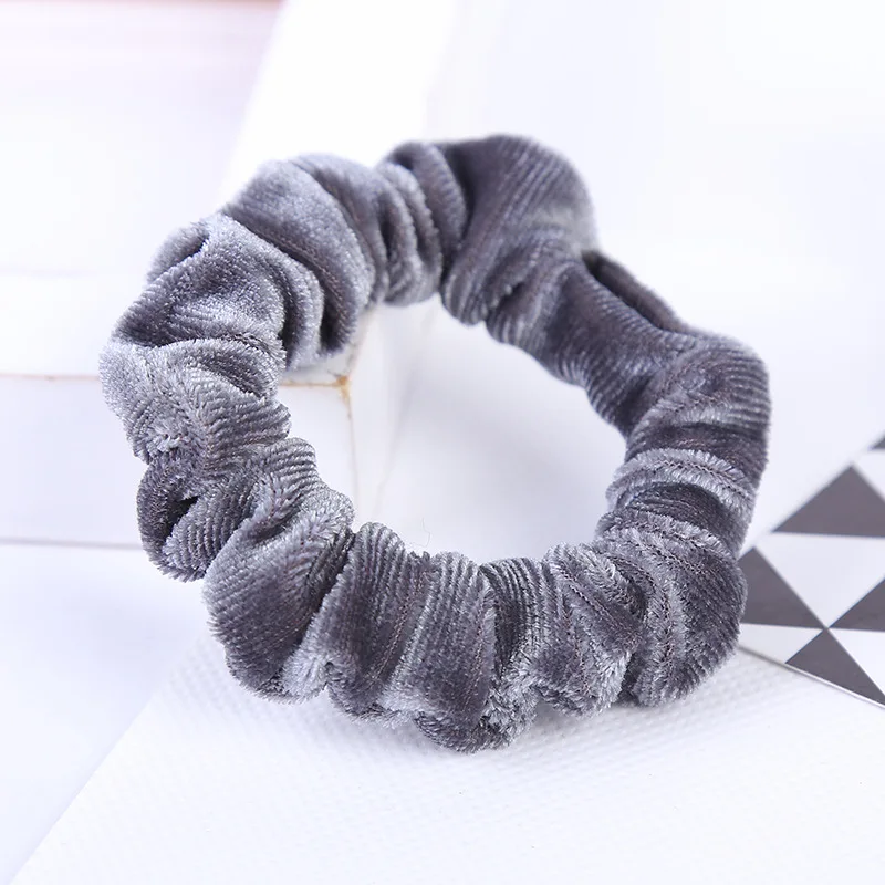 2022 New Arrival Velvet Elastic Hair Ropes Scrunchies Girls\' No Crease Hair Ties Women Hair Accessories Headwear