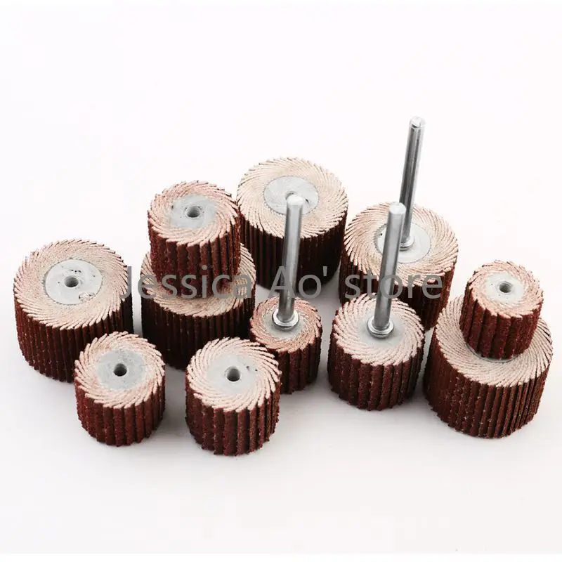 26pcs 8-10mm utensili elettrici carta abrasiva mola disco lamellare mulino elettrico testa di lucidatura legno metallo ruggine rimuovere la carta vetrata