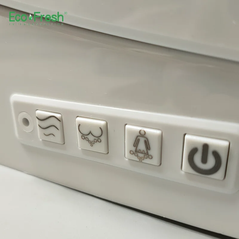 Imagem -05 - Ecofresh-one-piece Smart Toilet Seat Cover Bidé Eletrônico wc Aquecido Abertura Flip Automática wc