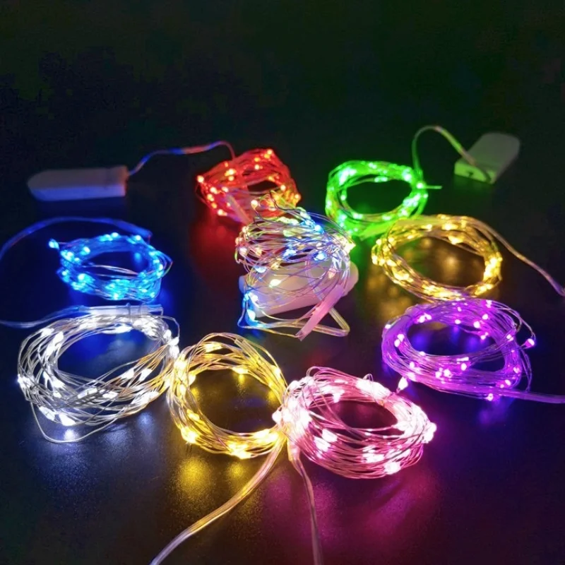 10 pçs 5 pçs fio de cobre led luzes da corda luzes de fadas do feriado guirlanda decoração da árvore de natal festa de casamento diy natal navidad 2021