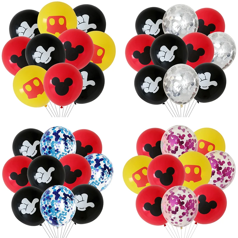 

10pcs Minnie mickey mouse latex balloons 1st birthday party decorations kids ballon globos baby shower confetti latex ballon toy