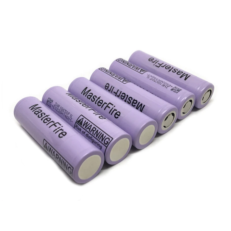 

MasterFire 8pcs/lot Original 18650 3350mAh 3.6V Rechargeable Lithium Battery INR18650 F1L Batteries Cell For Flashlights Torches