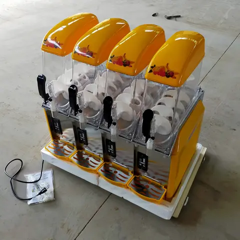 2025New 4 탱크 슬러시 기계 48L 스무디 기계 1500W 눈 녹는 기계 슬러시 메이커 아이스크림