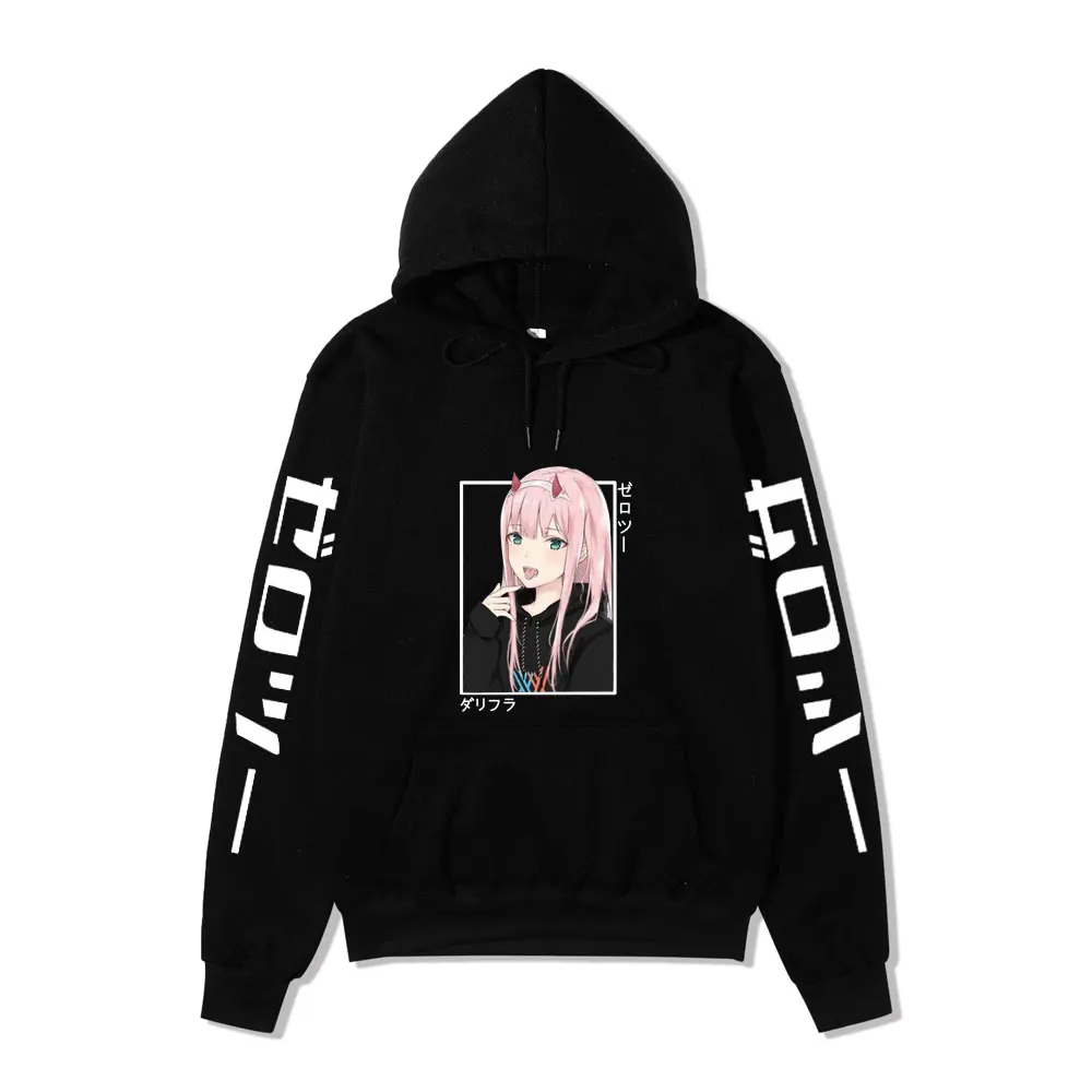 

Anime Darling In The Franxx Zero Two Hoodies Harajuku Casual Streetwear Graphic Sweatshirts Unisex Hoodies