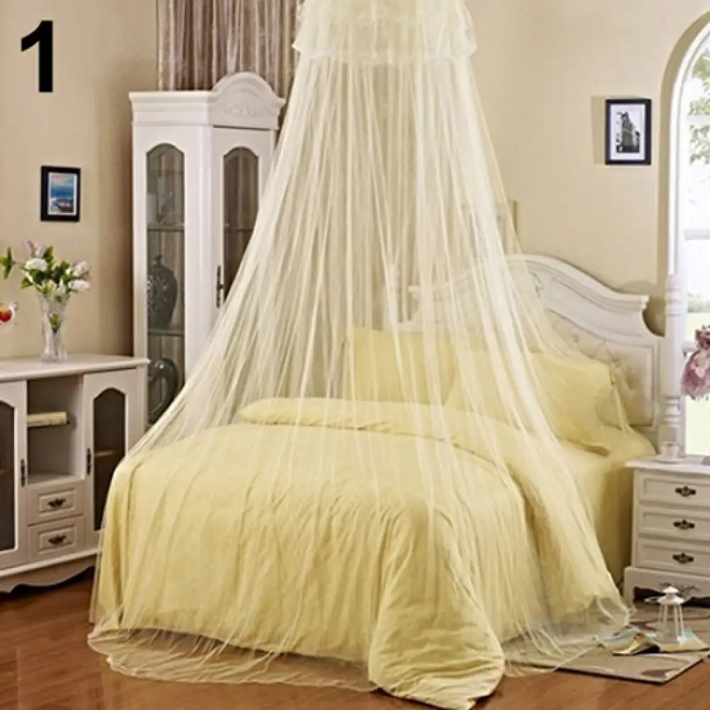 Moskitonetz Elegante Spitze Insekt Bett Baldachin Netting Vorhang Runde Kuppel Solide Farbe Moskito Net Schlafzimmer Bettwäsche Textil