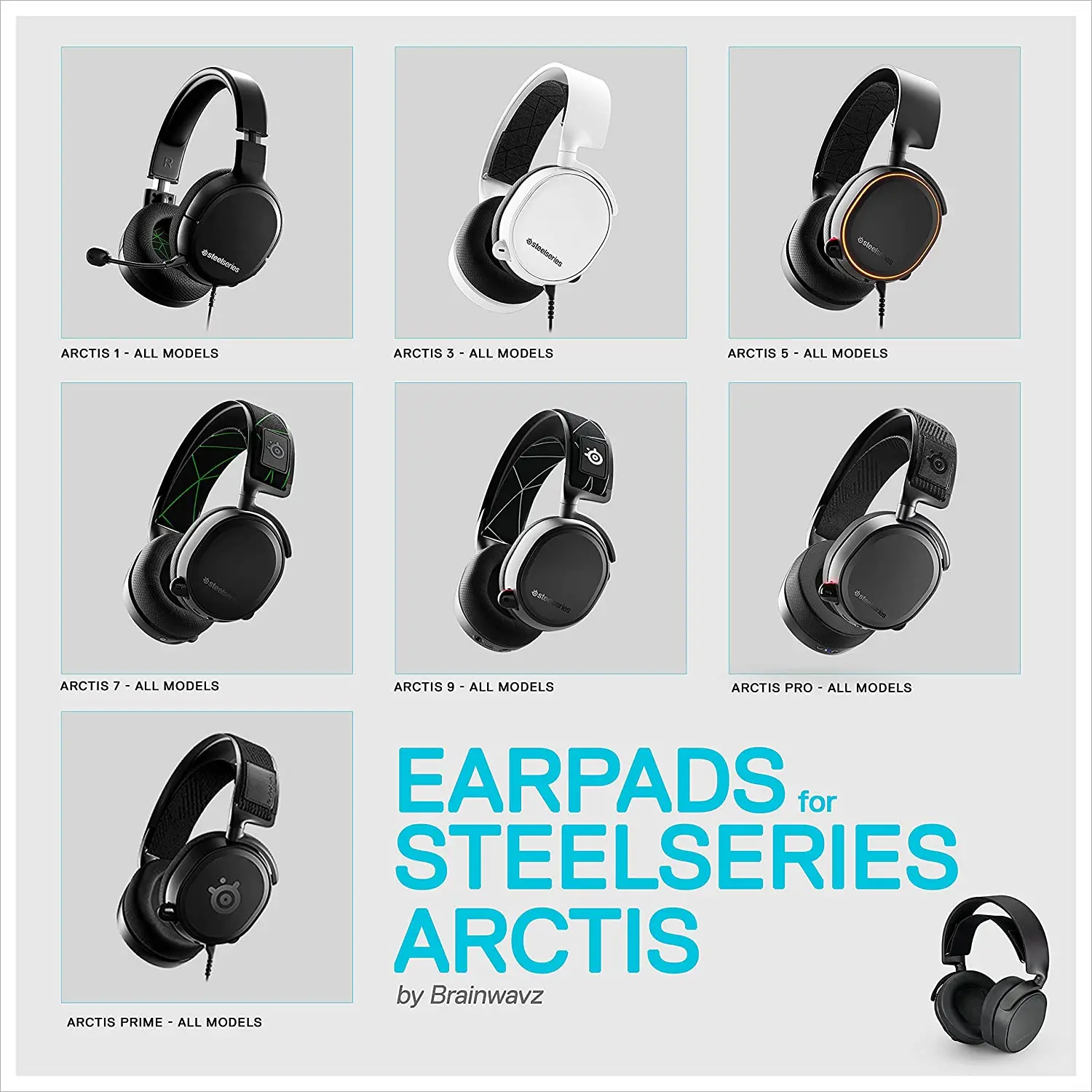 Enhanced Gaming แผ่นรองหูฟังสำหรับ Steelseries Arctis, Enhanced Gel & โฟมจำรูปสำหรับ Comfort & Cooling,ออกแบบ