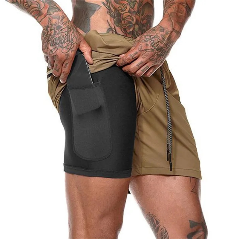 

short masculino bermuda shorts masculino palace bermudas Летние мужские пляжные шорты 2 в 1, быстросохнущие мужские летние спортивные шорты для тренировок, дышащая Спортивная одежда для бега, пляжные шорты