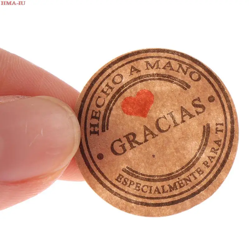 500Pcs Gracias Spanish Thank You labels Stickers Handmade Scrapbooking Sticker