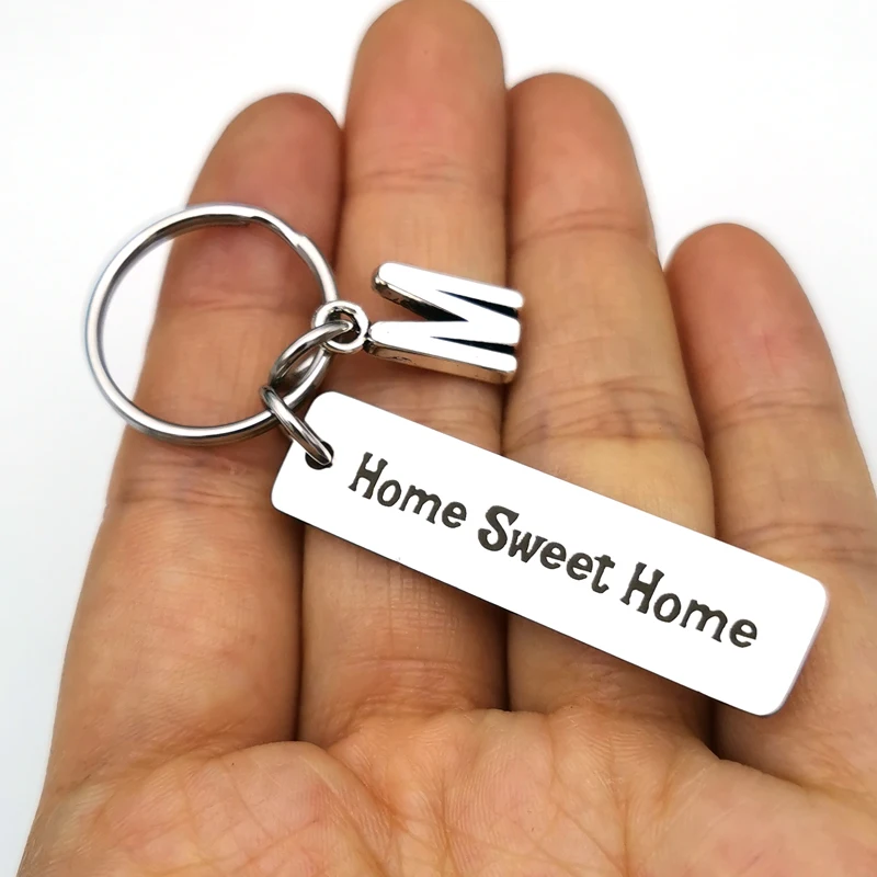 Home Sweet Home KeyChain Housewarming Presents New Homeowner Keychain Closing Gift Ideas Real Estate Gifts From Agent for Client