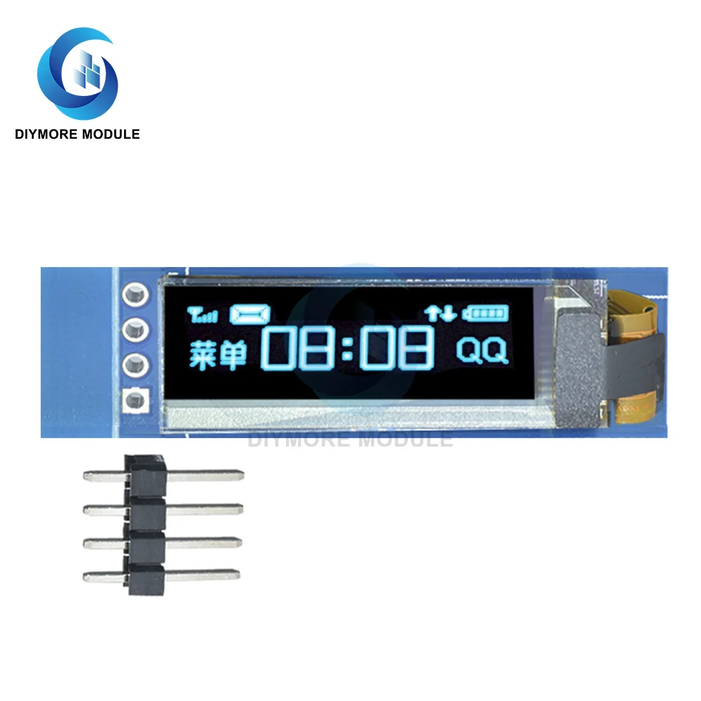 0.91" Inch OLED Display Module 128*32 Blue/White Color Controller IIC I2C Interface 4 Pin 3.3V/5V For Arduino