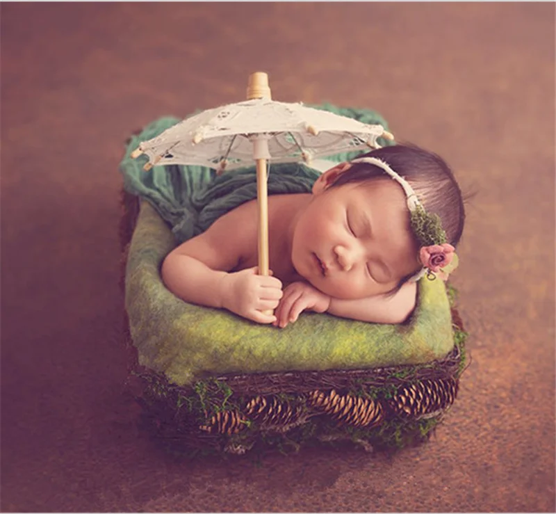 Newborn Photography Props Mini Lace Umbrella Baby Photography Shoot Studio Accessories