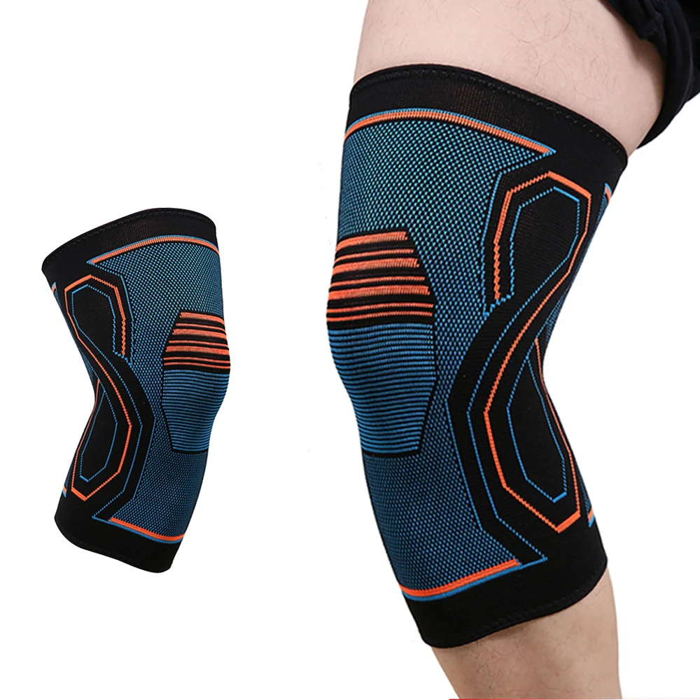 1PC Compression Knee Brace Workout Knee Support for Joint Pain Relief Running Basketball Knitted Knee Sleeve for Adult