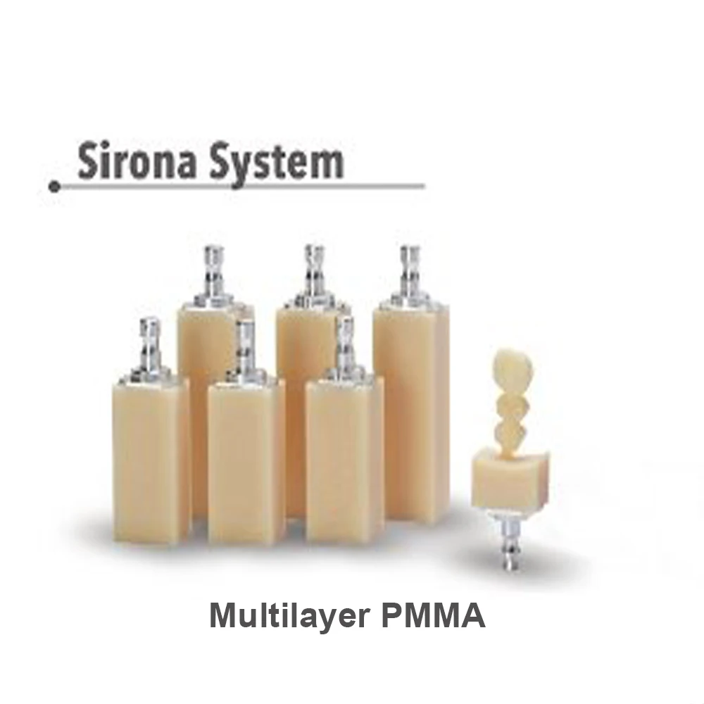 Green 5PCS Monochrome Sirona PMMA Block Japan Raw Material for Making Temporary Teeth And Removable Denture Open Milling System