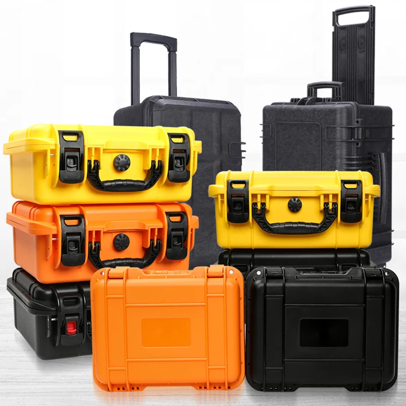 Portable Plastic Safety Protection Box Instrument Case Camera Equipment Waterproof Shockproof Tool Box W/sponge