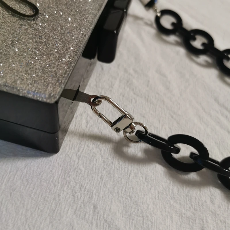 Cadenas de resina de hueso de pescado desmontables para mujer, asas acrílicas para bolso de hombro, correas de repuesto, accesorios para bolsos de