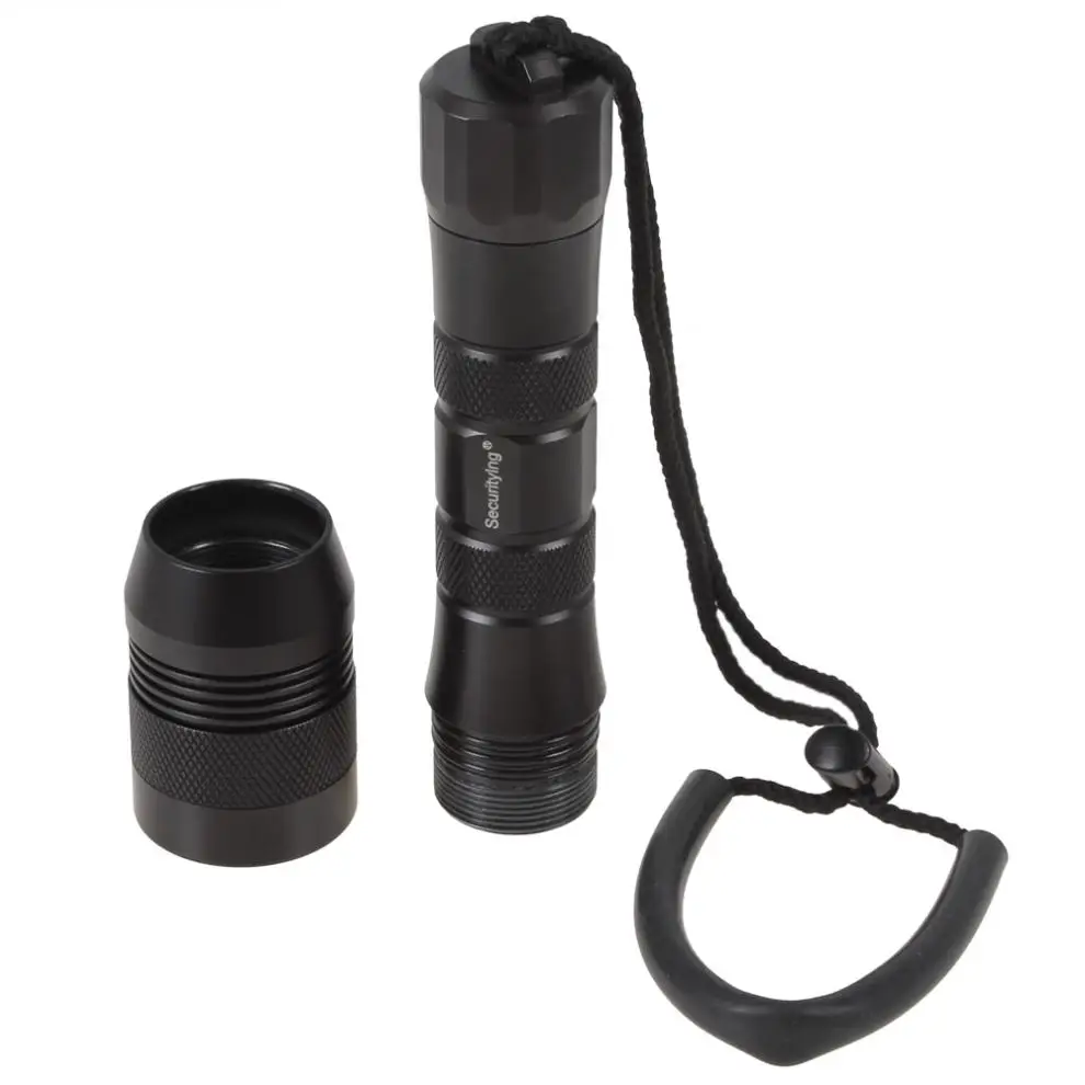 SecurityIng 1050Lm U4 LED 150M Depth Diving Flashlight with Head Mechanical Rotary Switch for Diving / Outdoor / Camping