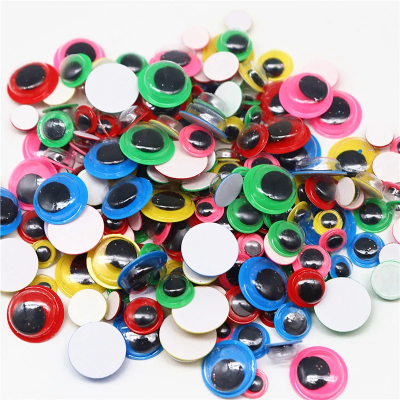 Colorful Self-adhesive Googly Wiggle Eyes for DIY Scrapbooking Crafts Projects DIY Dolls Accessories Eyes Handmade Toys