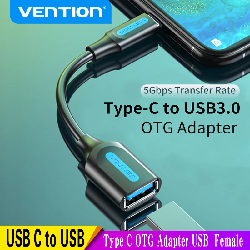 Vention Adapter USB C na USB kabel OTG typ C na USB 3.0 2.0 Adapter żeński do adaptera MacBook Pro Xiaomi Huawei type-c