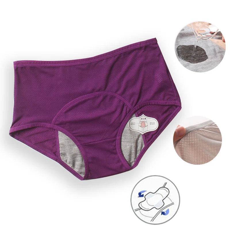 Leak Proof Menstrual Period Panties Women Underwear Physiological Pants Cotton Health Seamless Briefs High Waist Warm Female