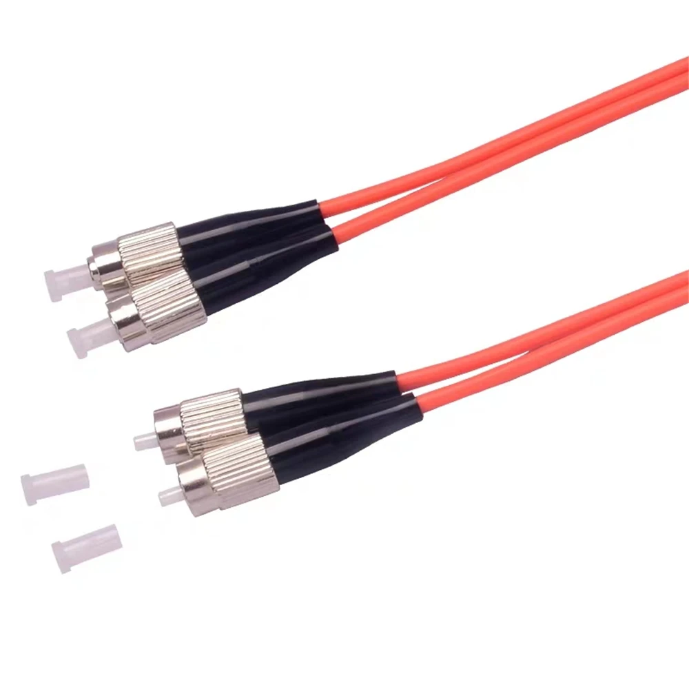 Cable de conexión de fibra óptica FC-FC dúplex OM1 OM2 1m 2m 3m 5m 7m 10M 50/125um 62,5/125um FC/UPC OM1 OM2 puente dual ftth 0,3dB 10 Uds