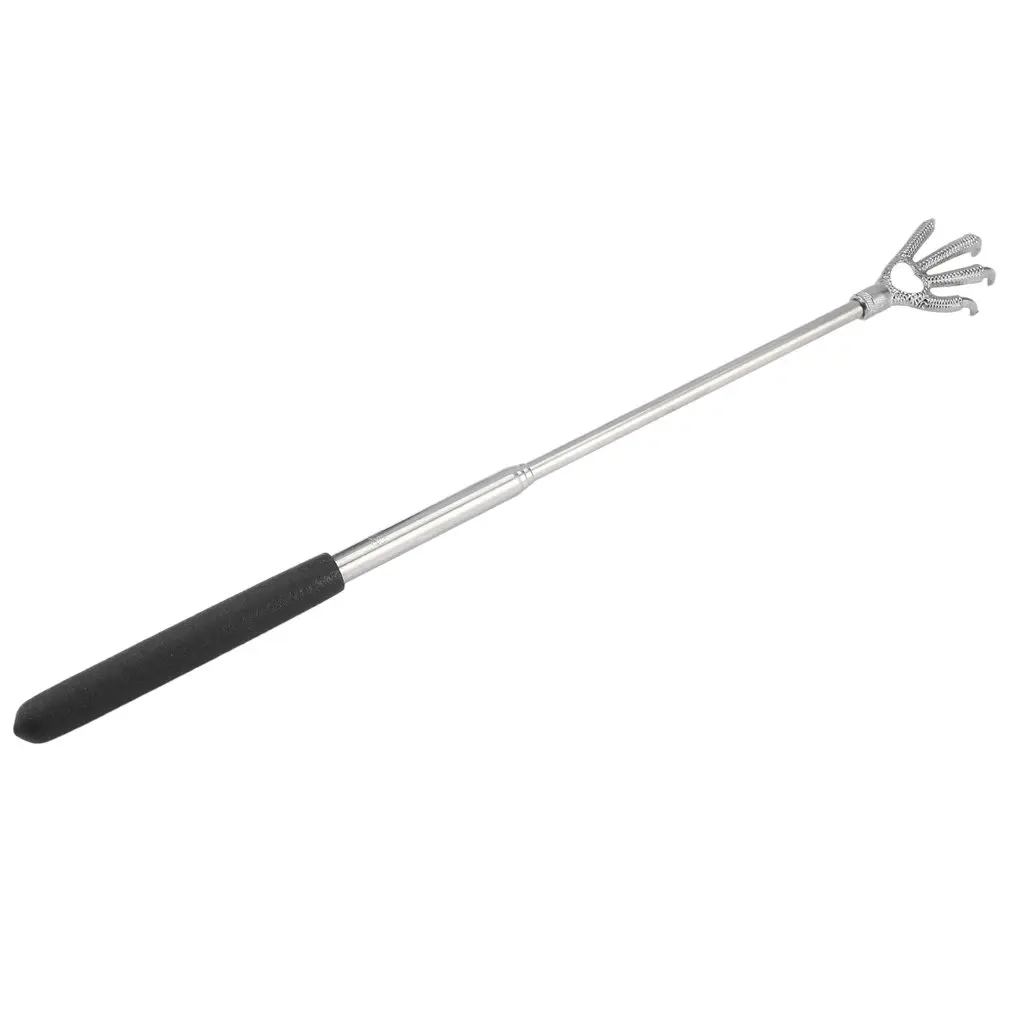 Compact Telescopic Claw Stainless Steel Massager Back Scratcher Adjustable Back Scratching Massage Hand Claw Protective Stinger